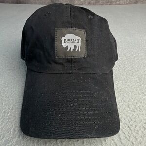 Buffalo Outdoors Mens Black Cotton Adjustable Strapback Baseball Dad Hat Cap